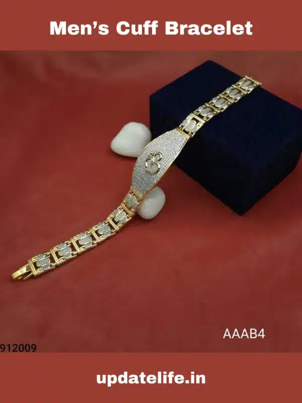Bracelet For Men | Gold Plated Om Designer Lakki for Men