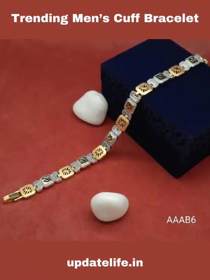 Lakki for Men | Stylish Gold Plated Openable Bracelet for Men